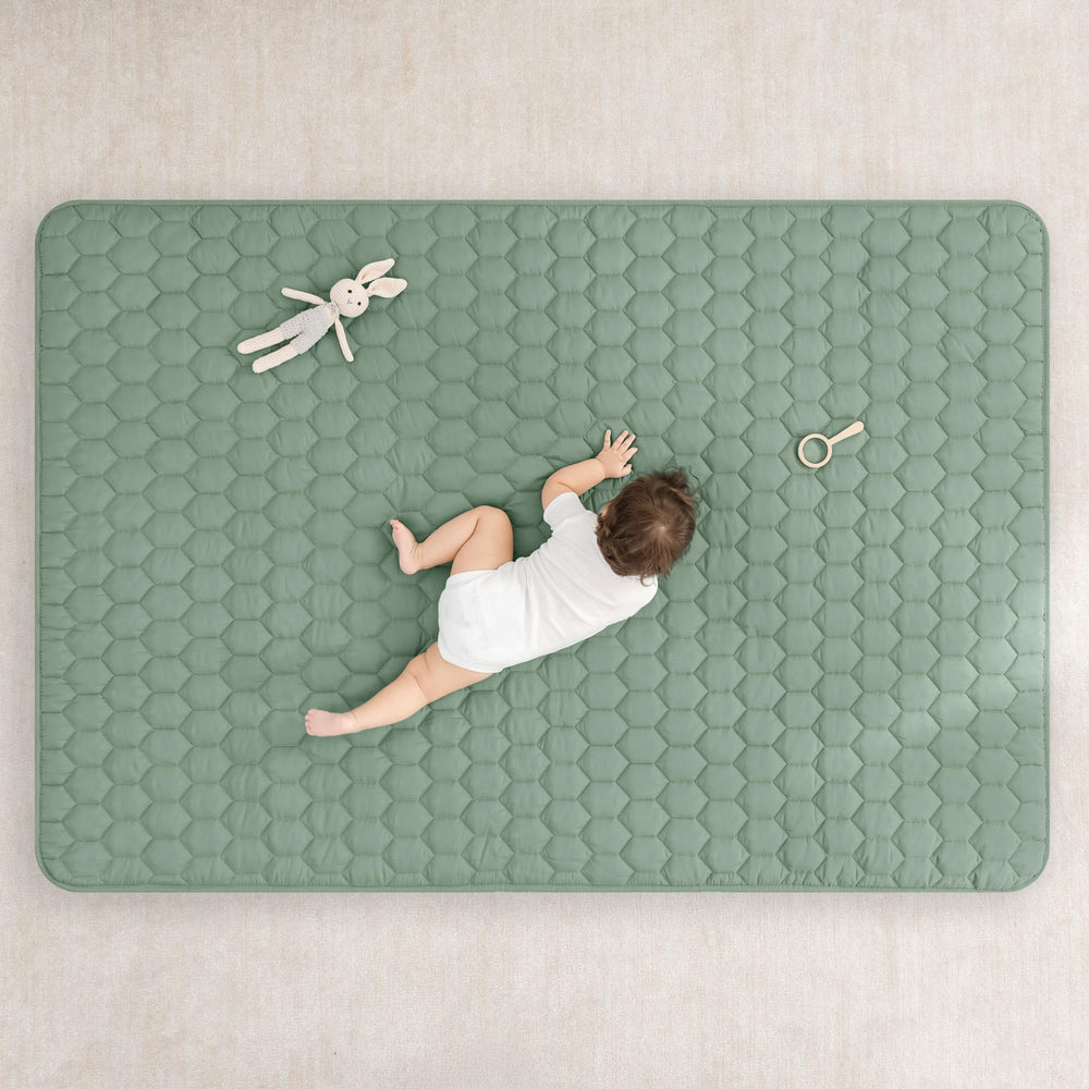 Comfy Cubs play mat non-slip bottom fern ensures stable floor for toddlers