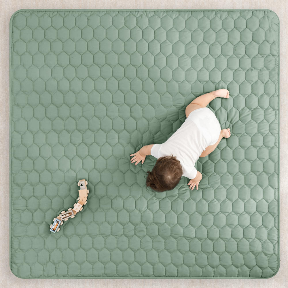 Comfy Cubs play mat non-slip bottom keeps toddlers steady.
