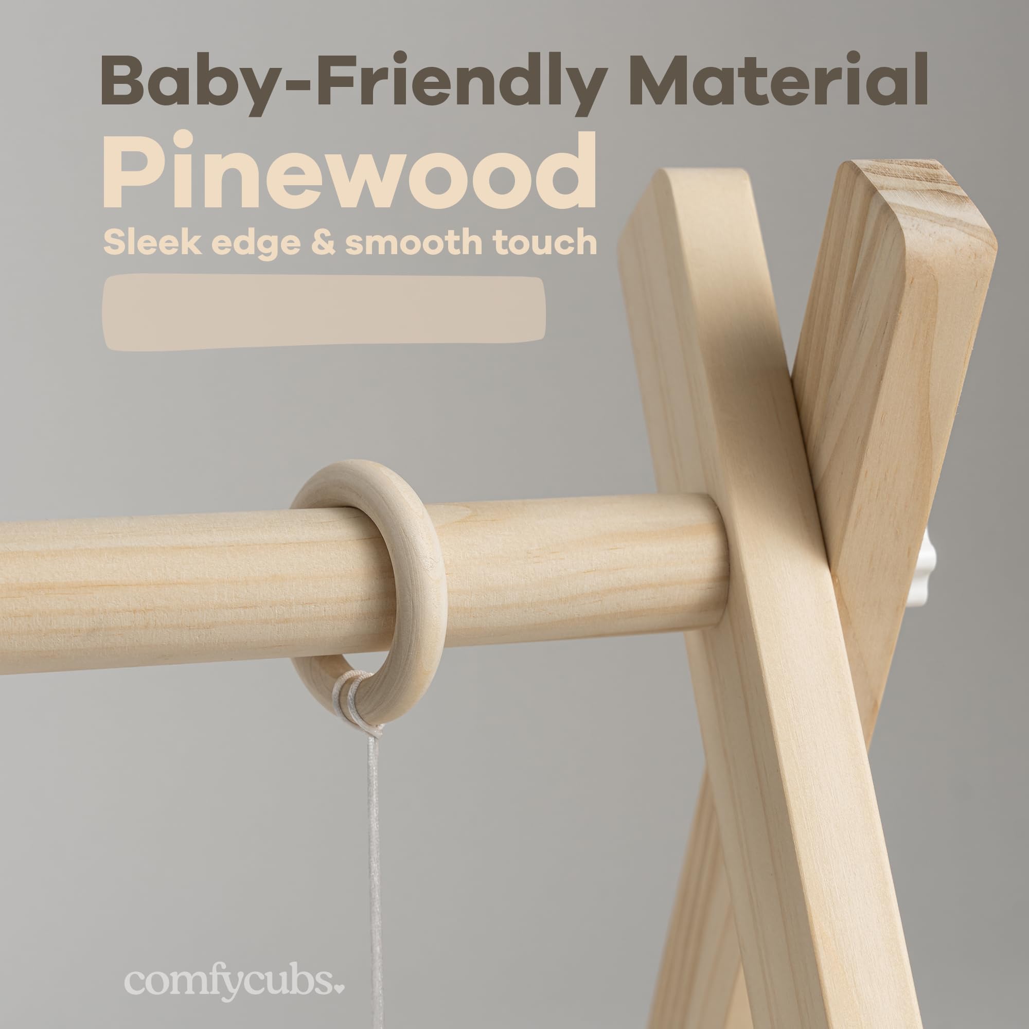 Comfy Cubs portable baby play gym for easy room-to-room playtime.