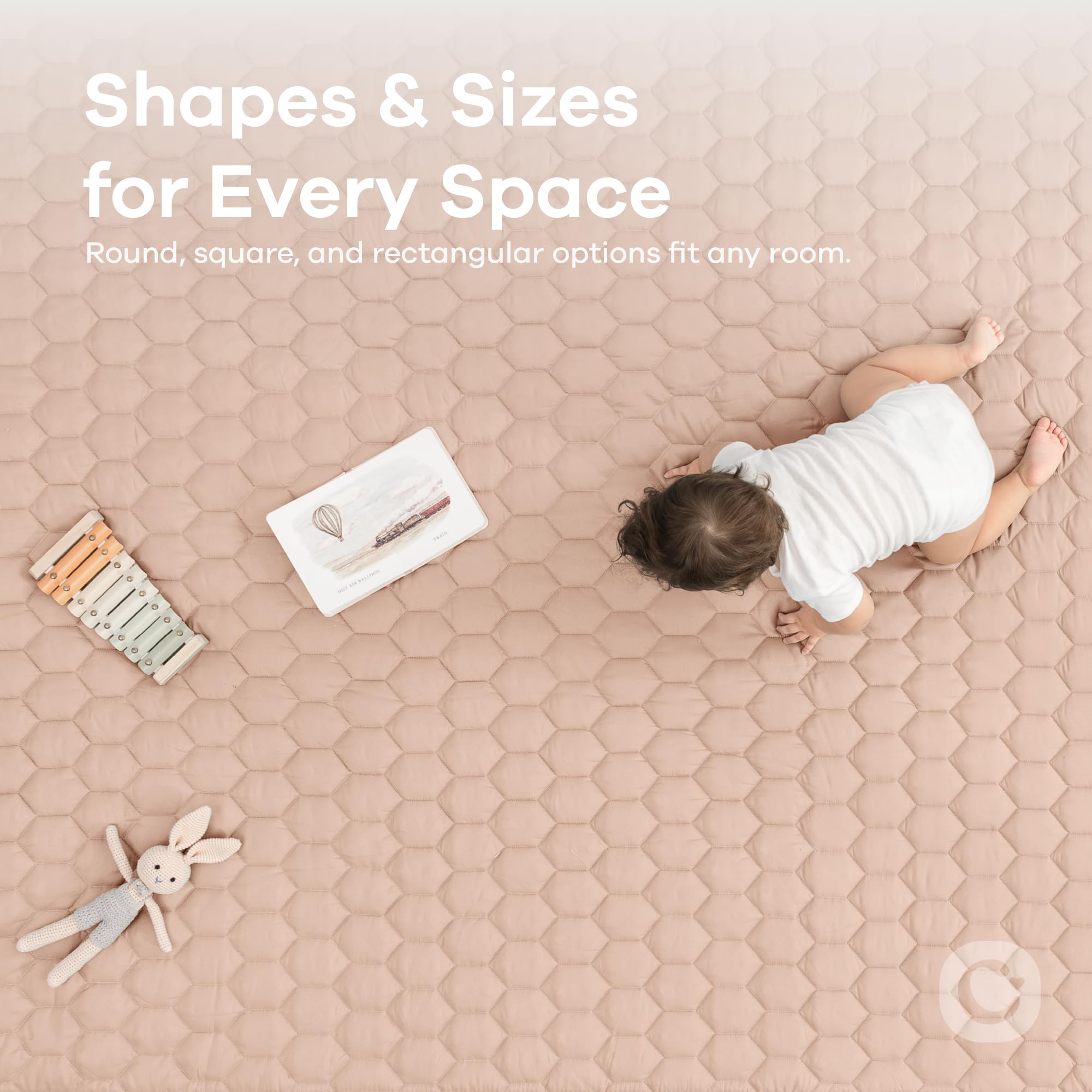 Comfy Cubs 48-inch round mat fits nurseries and playrooms beautifully