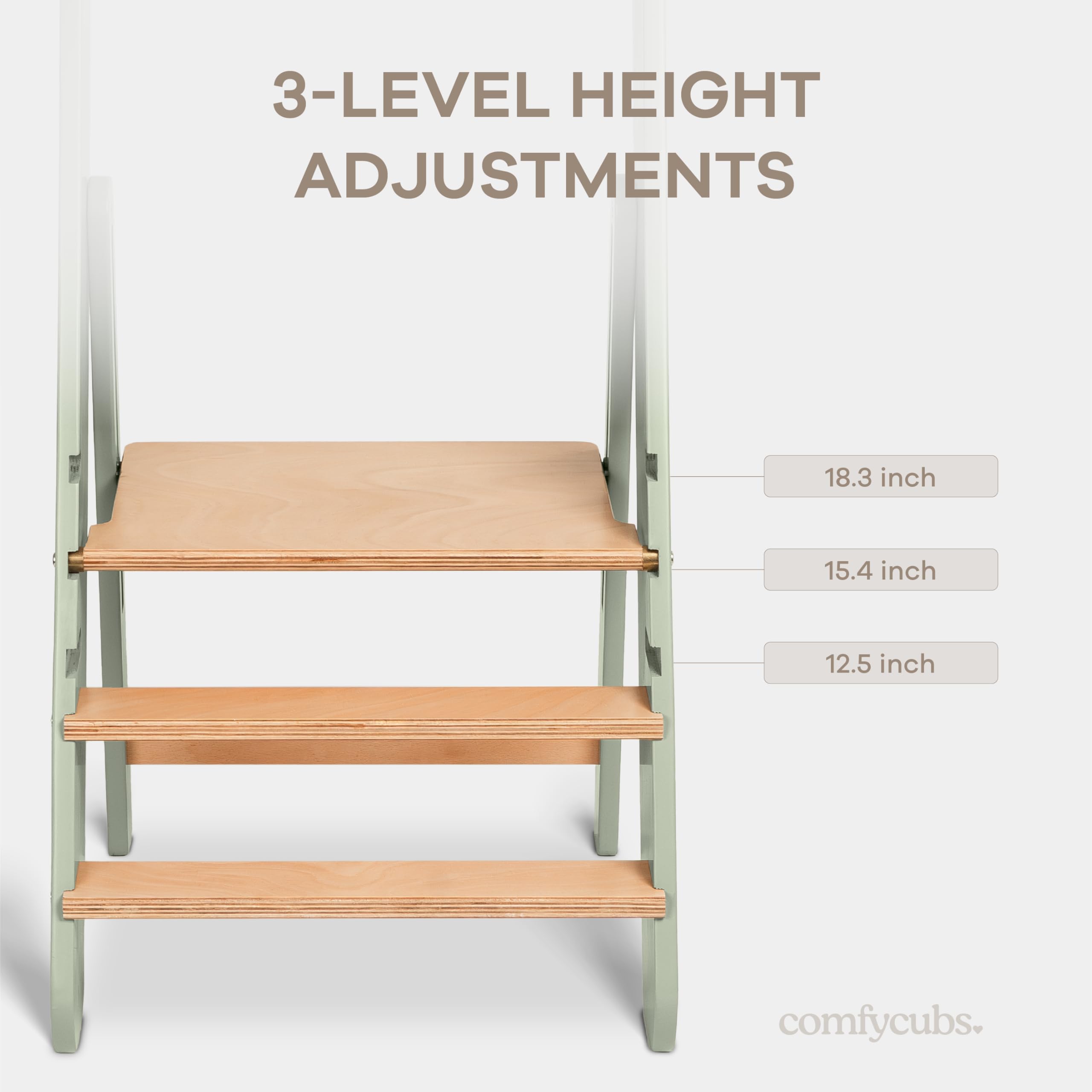Comfy Cubs Montessori-inspired design supports independence during daily activities.
