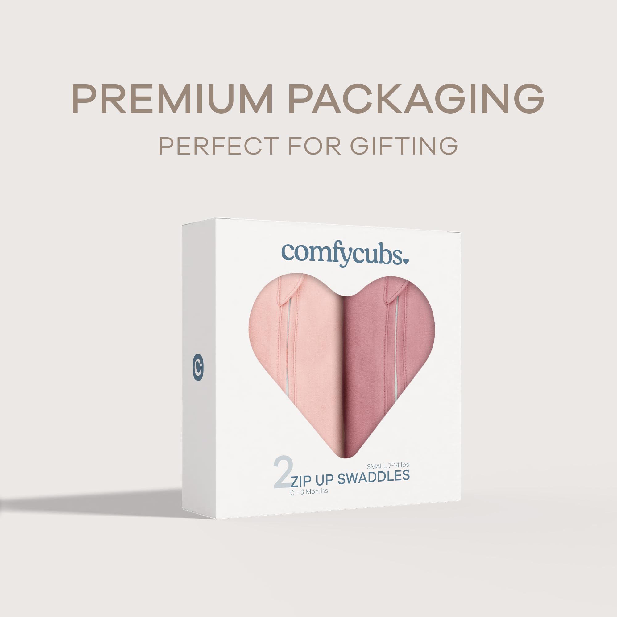 Comfy Cubs swaddle blanket gift box presentation signals ready-to-gift packaging