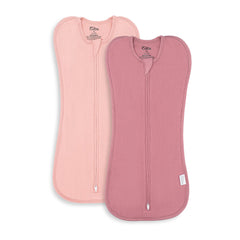 Comfy Cubs swaddle blanket zipper closeup shows snug fit for calmer newborn transitions