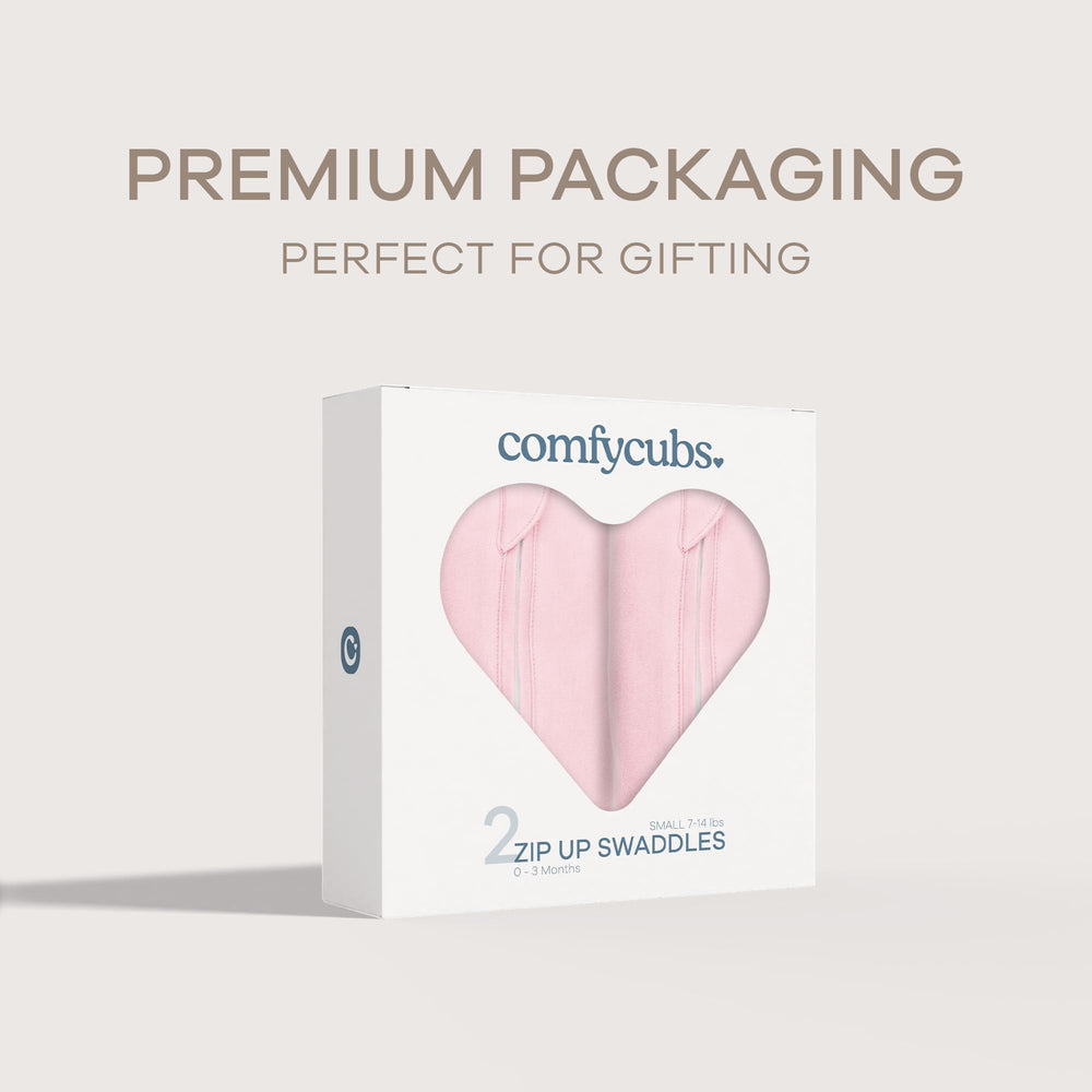 Comfy Cubs swaddle blanket pink fabric promises durability and easy care.