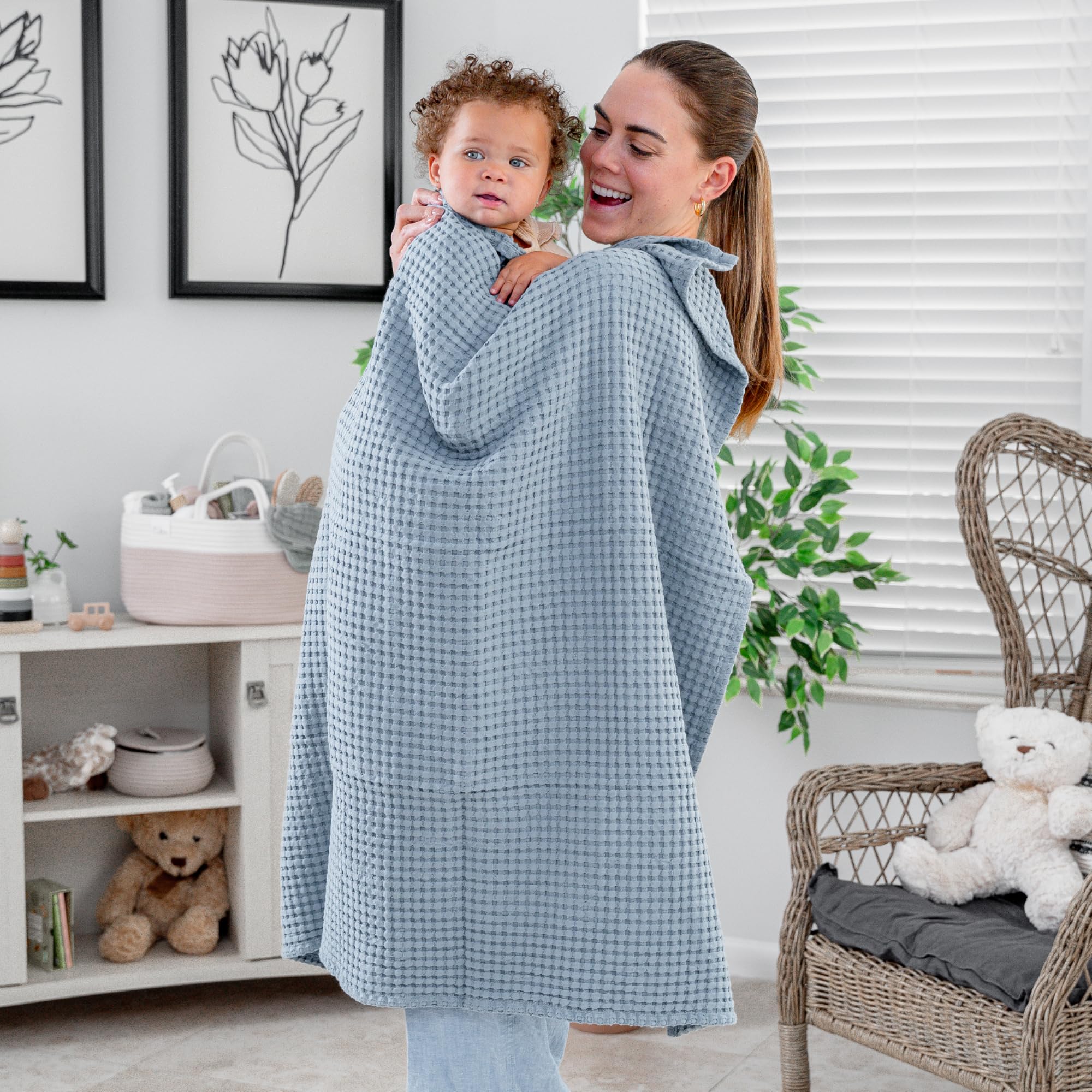 Comfy Cubs blanket draped over a crib emphasizes safe, cozy swaddle-like warmth for naps.