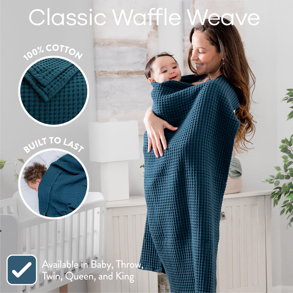 Comfy Cubs waffle blanket decorative nursery decor adds timeless style to any room.