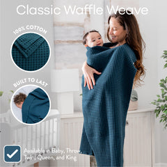 Comfy Cubs waffle blanket decorative nursery decor adds timeless style to any room.