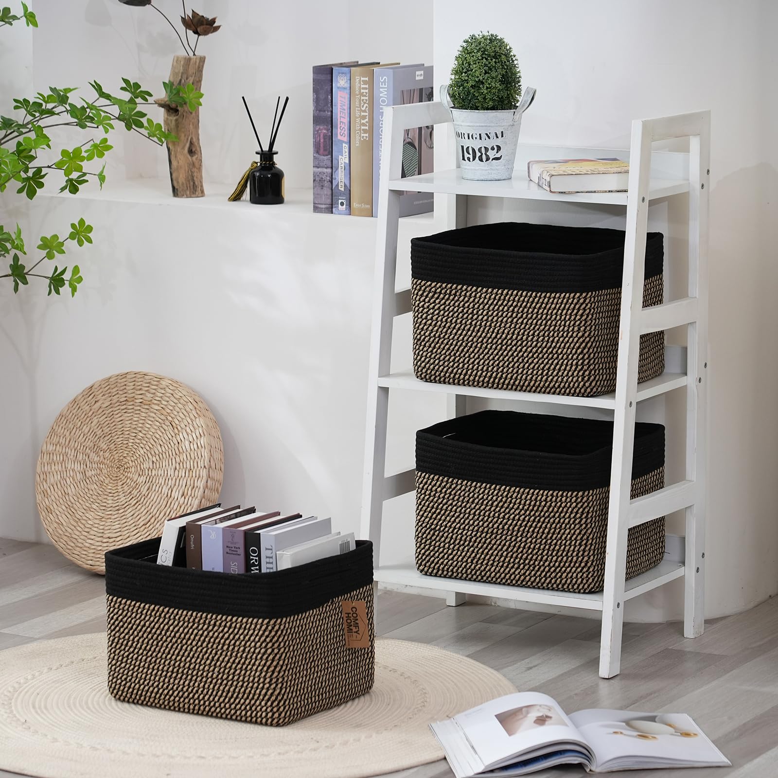 COMFY-HOMI foldable baskets shape quickly for any room