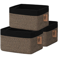 COMFY-HOMI 3PACK basket with handles on a shelf for organized storage