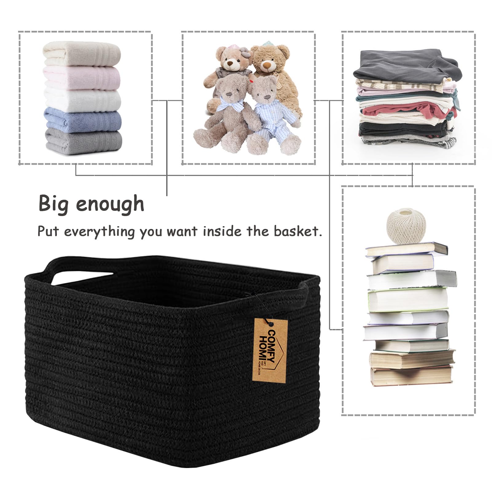 COMFY-HOMI easy-shape folding care basket quick setup for space