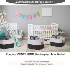 COMFY-HOMI 3-pack storage baskets for living room organization