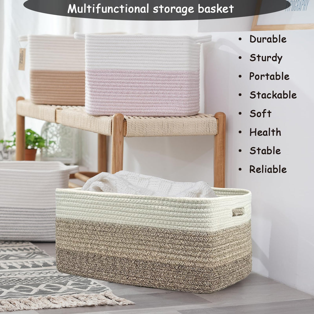 COMFY-HOMI baby nursery storage baskets organize toys and essentials safely