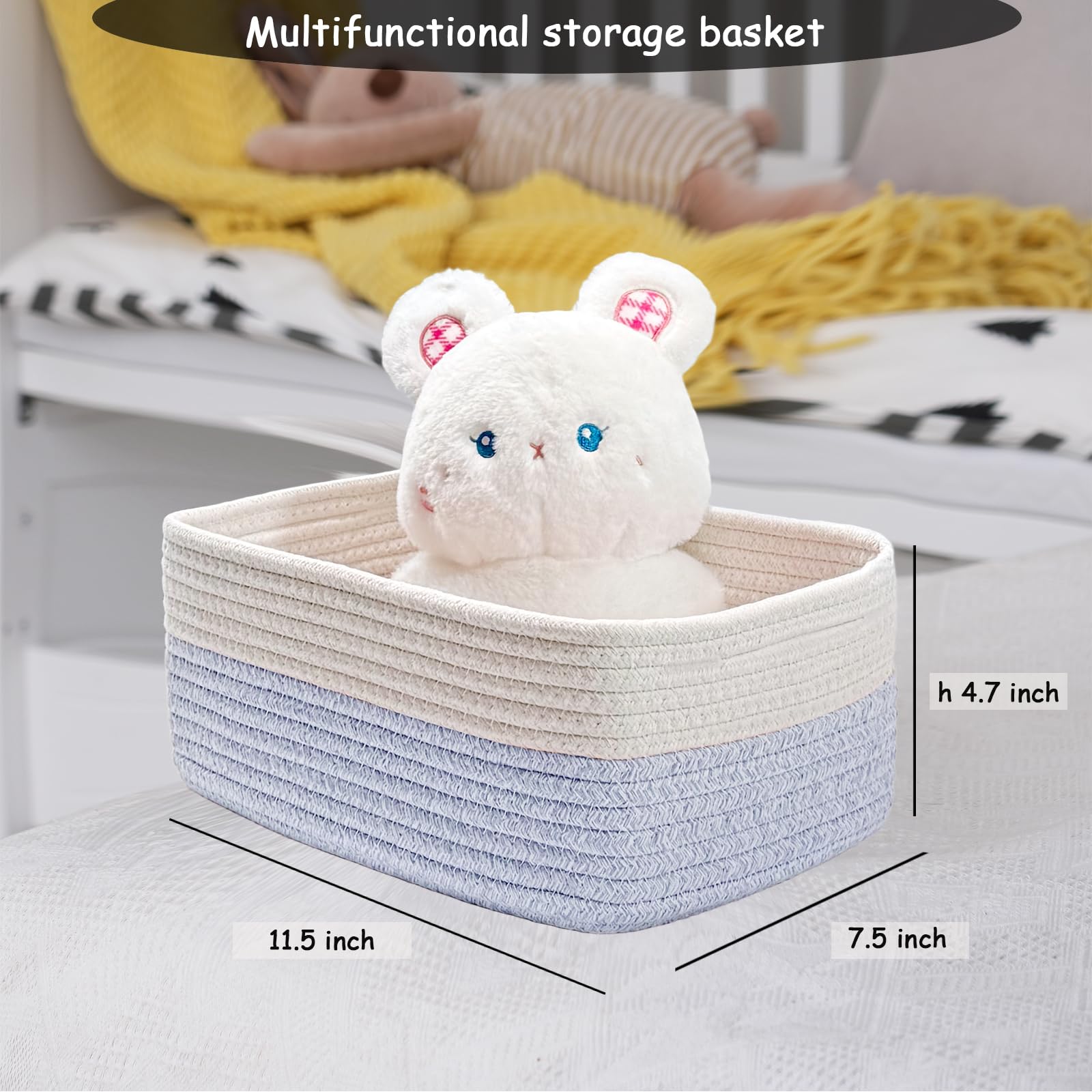 COMFY-HOMI baby-safe basket on shelf emphasizes organized nursery storage and safe materials