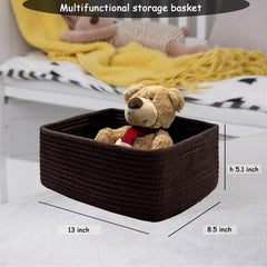 COMFY-HOMI baby-safe cotton rope basket for toy storage