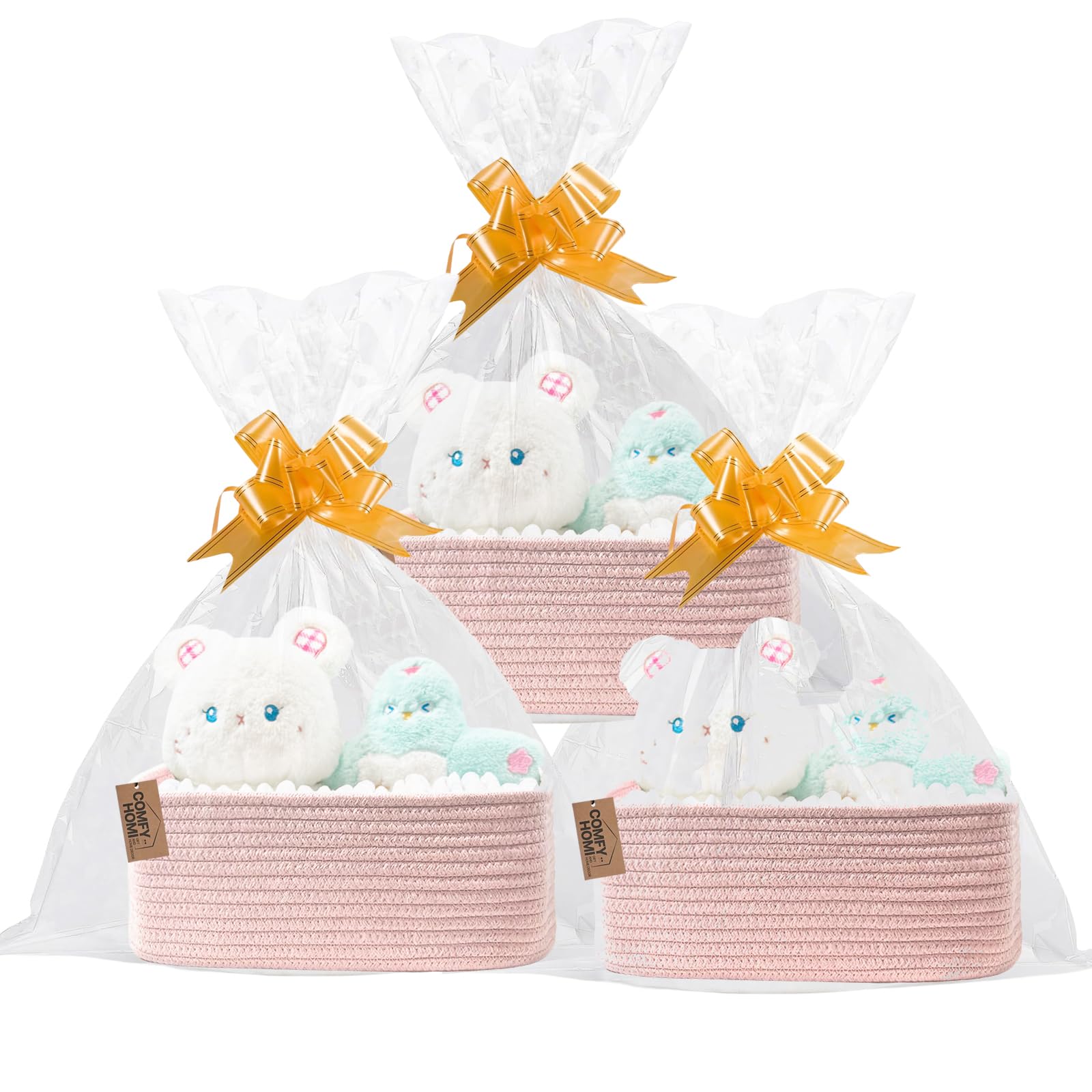 COMFY-HOMI baby-safe odor-free rope keeps toy storage gentle for kids.