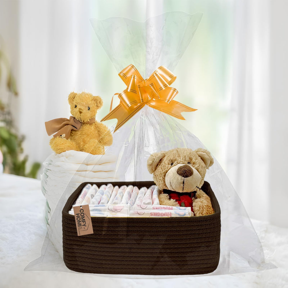 Closeup of COMFY-HOMI basket reveals reinforced stitching enhancing shape retention.