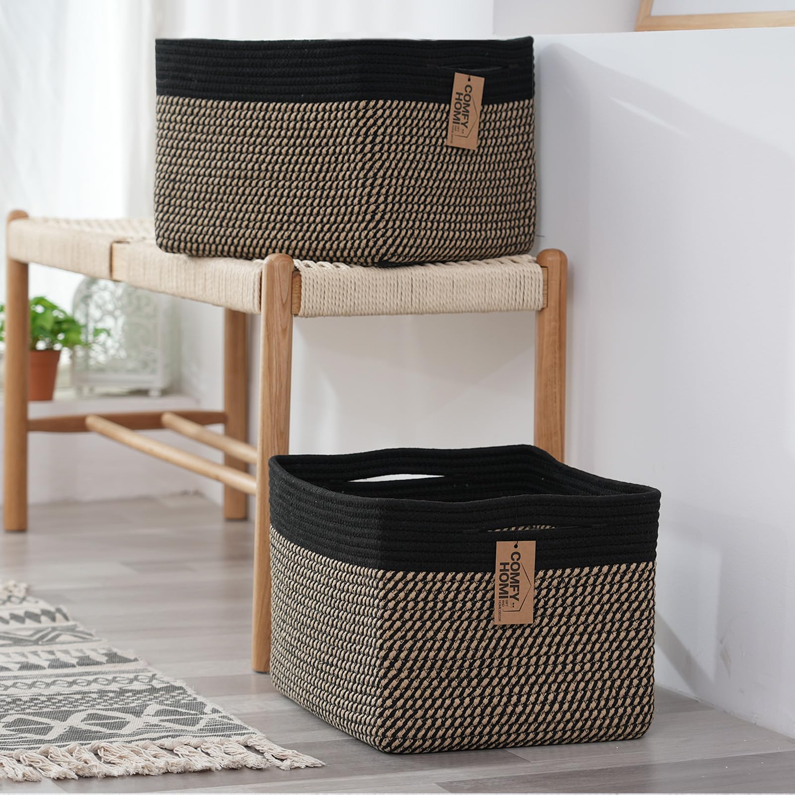 COMFY-HOMI basket folded shape tip shows quick reshaping.