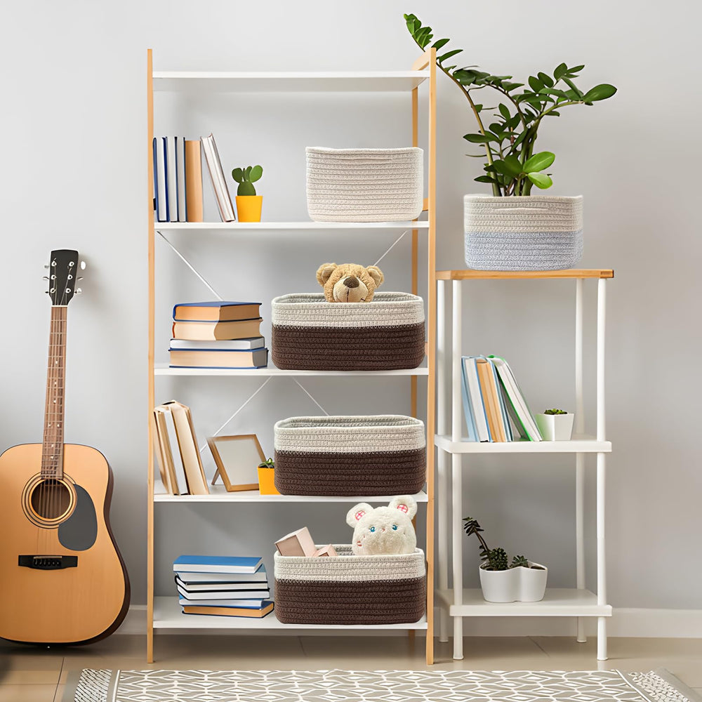 COMFY-HOMI basket hidden reinforced-handles for easy lifting.