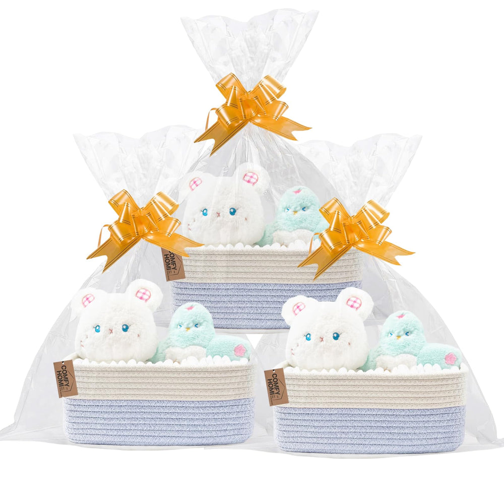 COMFY-HOMI baskets hidden double-stitched handles for easy lifting.