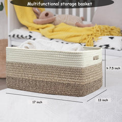 COMFY-HOMI bathroom organizer basket keeps toiletries neatly at hand