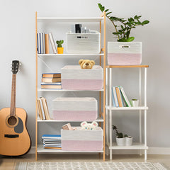 COMFY-HOMI closet-organizer basket demonstrates tidy clothes and towels storage