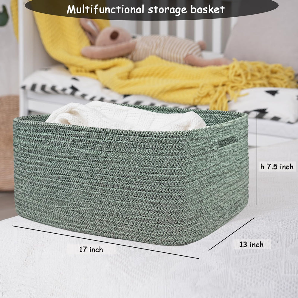 COMFY-HOMI closet organizer bins green simplify closet organization and hamper-style storage