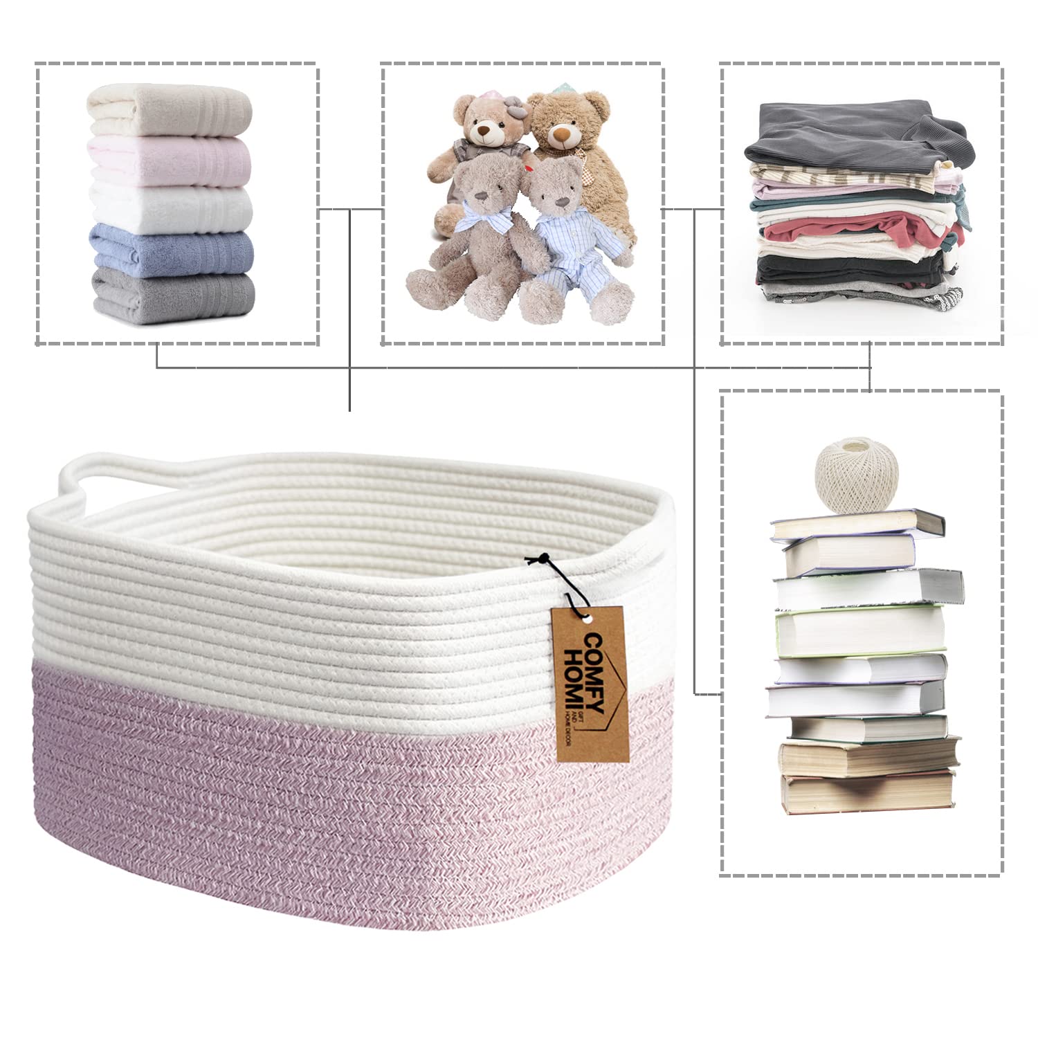 COMFY-HOMI basket folded shape shows quick reshaping after shipping