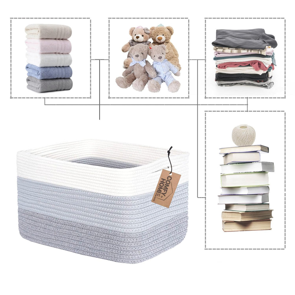 COMFY-HOMI handmade eco-friendly basket emphasizes chemical-free storage.