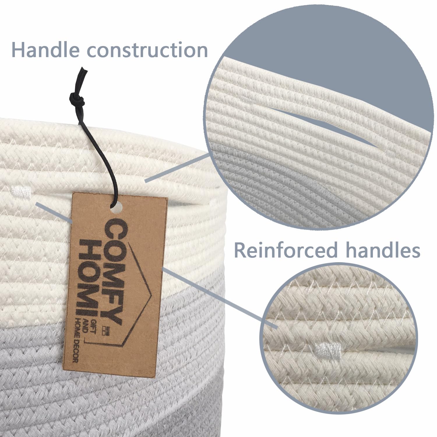 COMFY-HOMI soft-sturdy material close-up conveys furniture-friendly design.