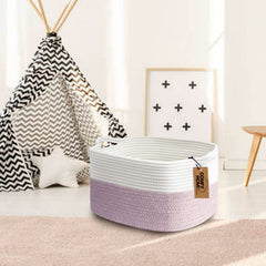 COMFY-HOMI basket toy storage keeps toys organized and kid-friendly