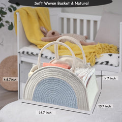 COMFY-HOMI Diaper Caddy with removable dividers for bottles, pacifiers, and pump parts.