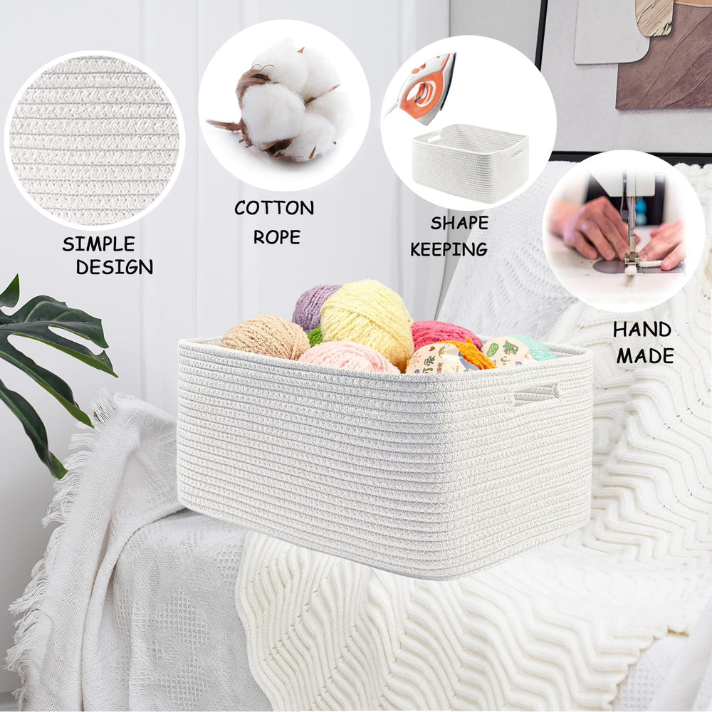 COMFY-HOMI easy-shaping-storage-baskets regain shape after filling.