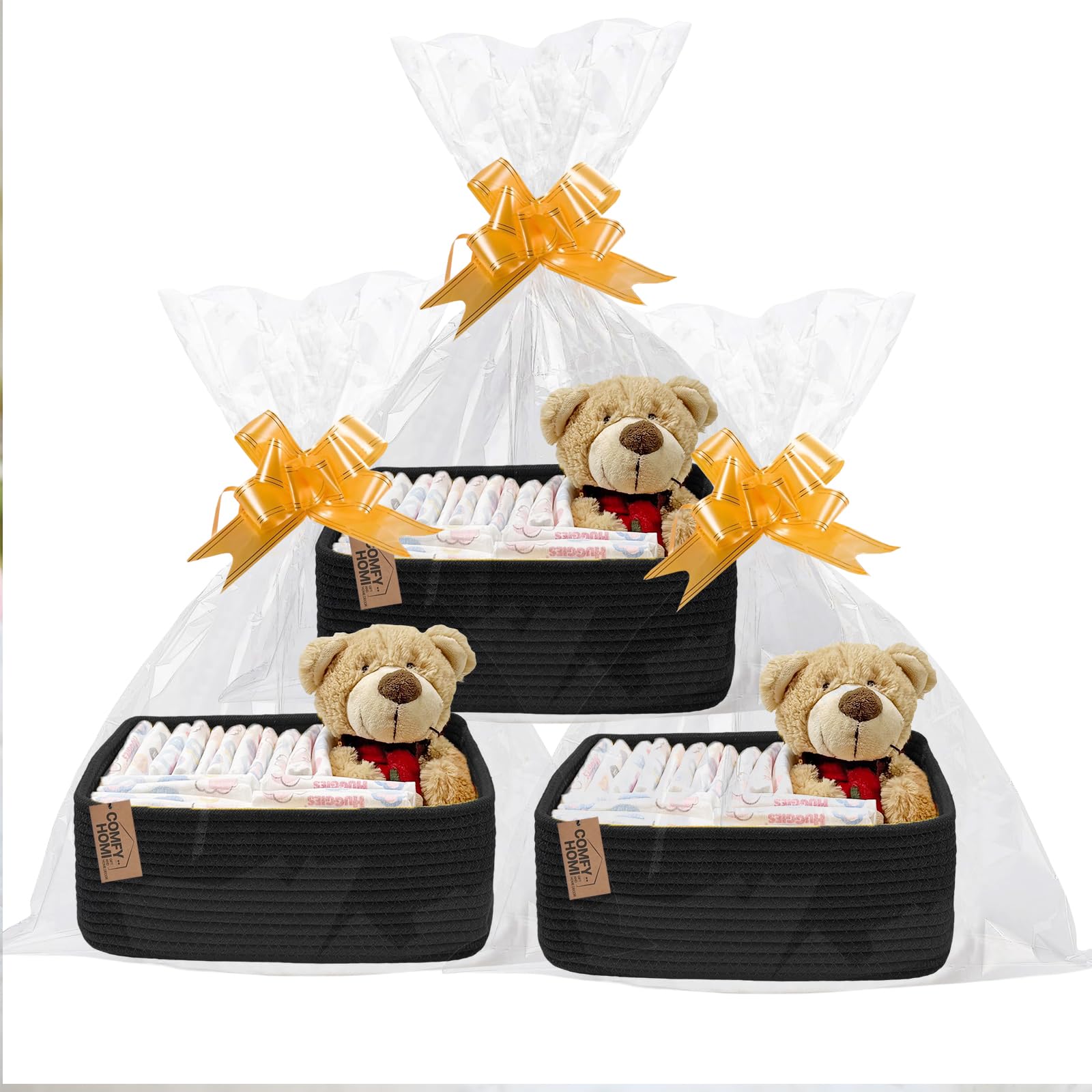 COMFY-HOMI folding-method basket demonstrates shape-retaining design for tidy spaces.
