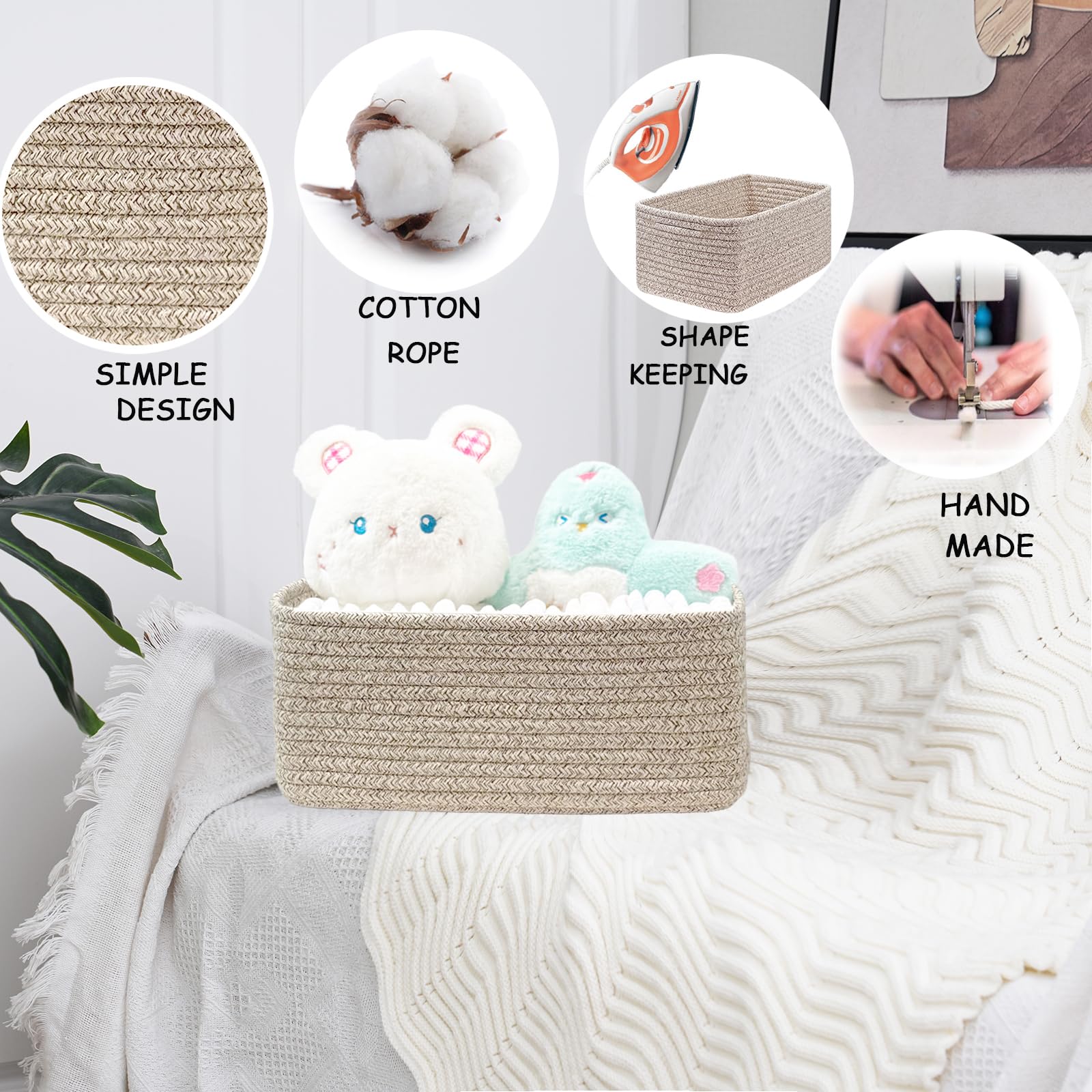 COMFY-HOMI gift-ready decor-style baskets brighten any shelf or nursery