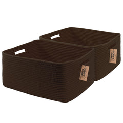COMFY-HOMI large storage basket showing shelf organization with 17x13x7.5 size