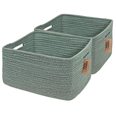 COMFY-HOMI large storage basket green demonstrates ample space for toys, blankets, and everyday clutter.