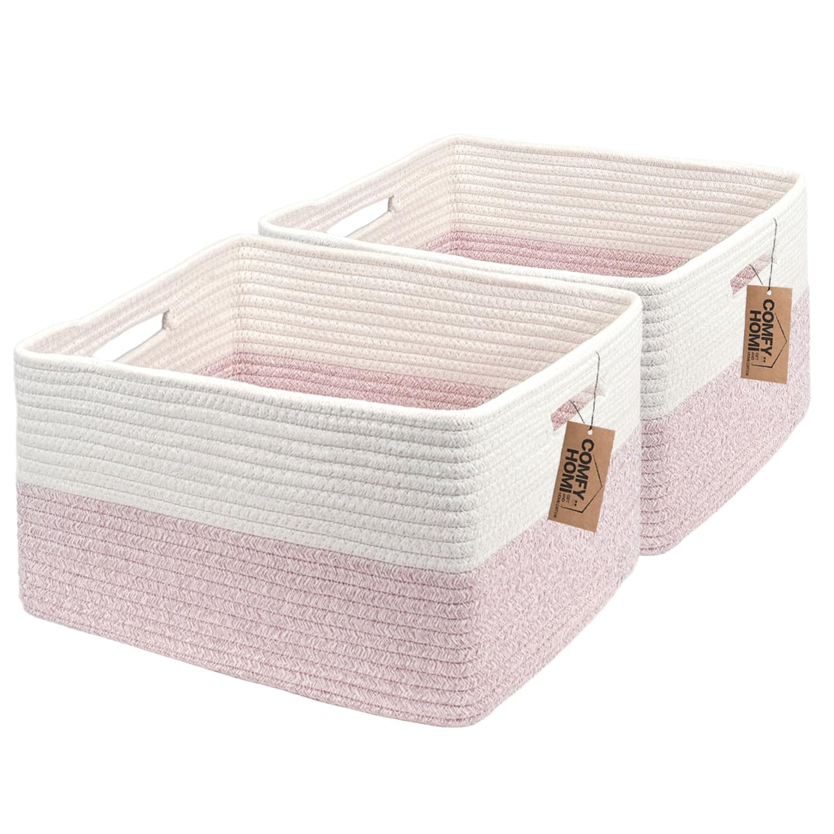 COMFY-HOMI large storage basket layout shows organized living room storage and quick access