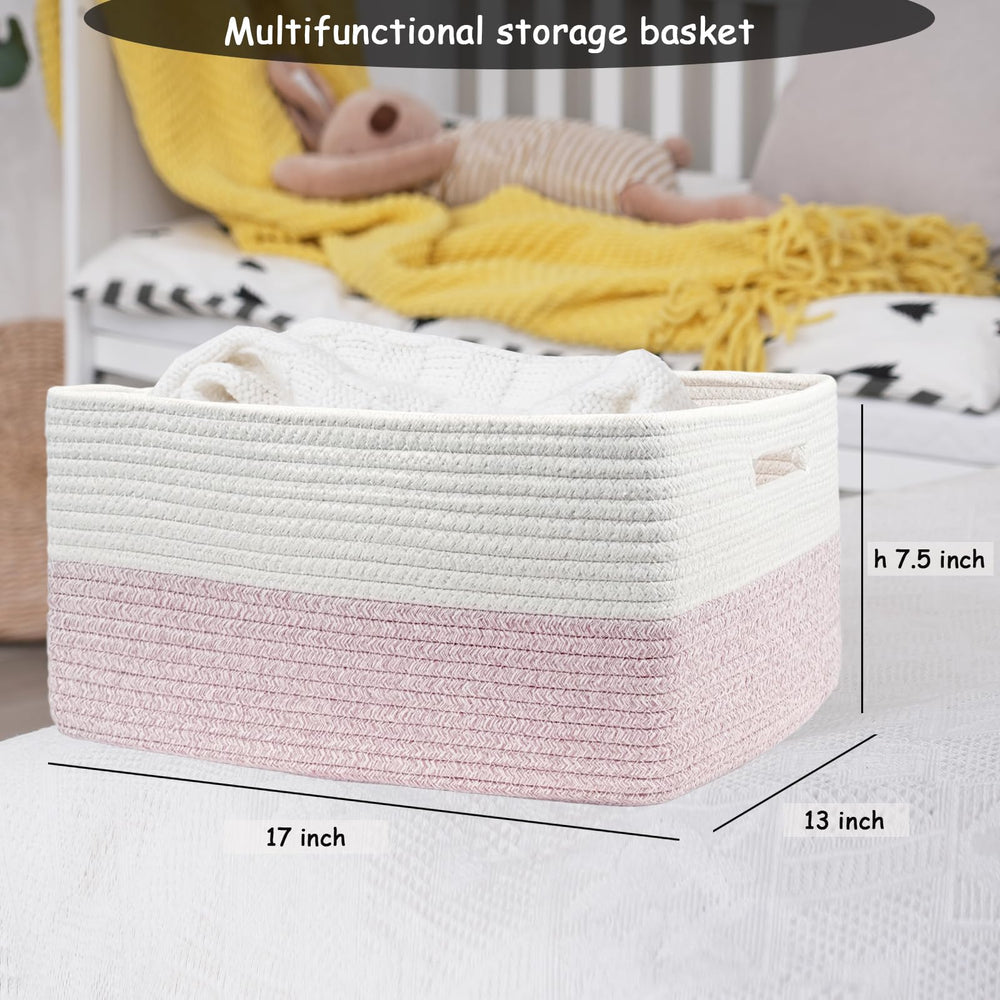 COMFY-HOMI laundry-basket keeps blankets and towels neatly contained and portable