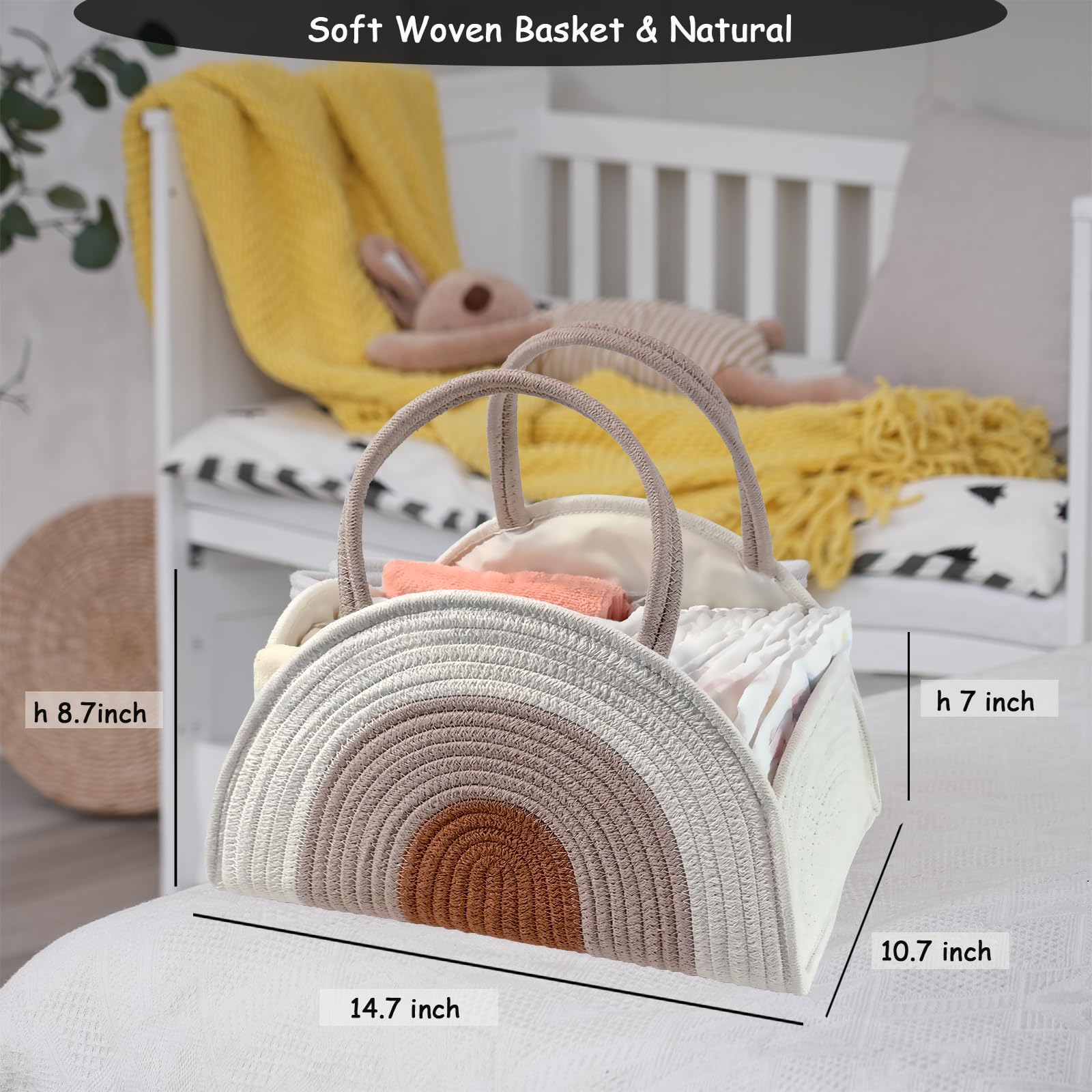 COMFY-HOMI nursery storage in neutral tones blends with any decor.