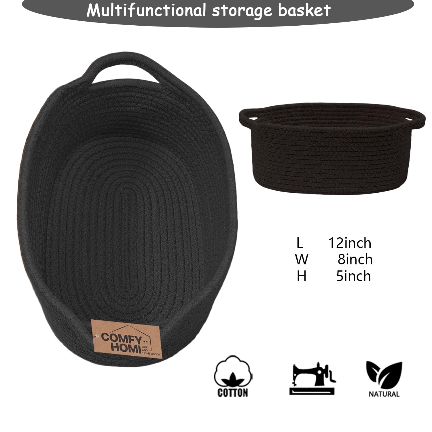 COMFY-HOMI nursery storage basket perfect for toys and books.