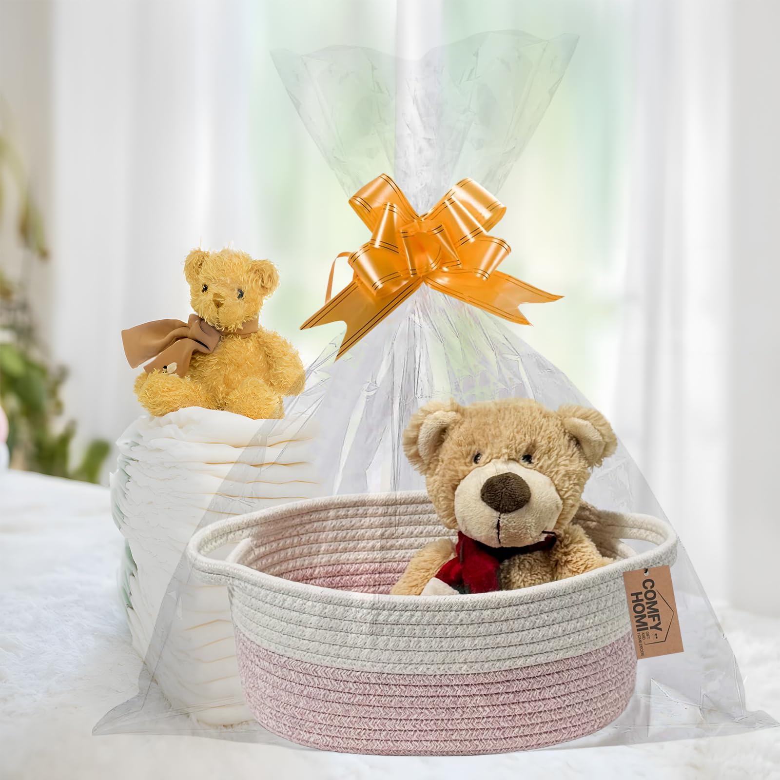 COMFY-HOMI nursery toy storage basket keeps baby's play area tidy