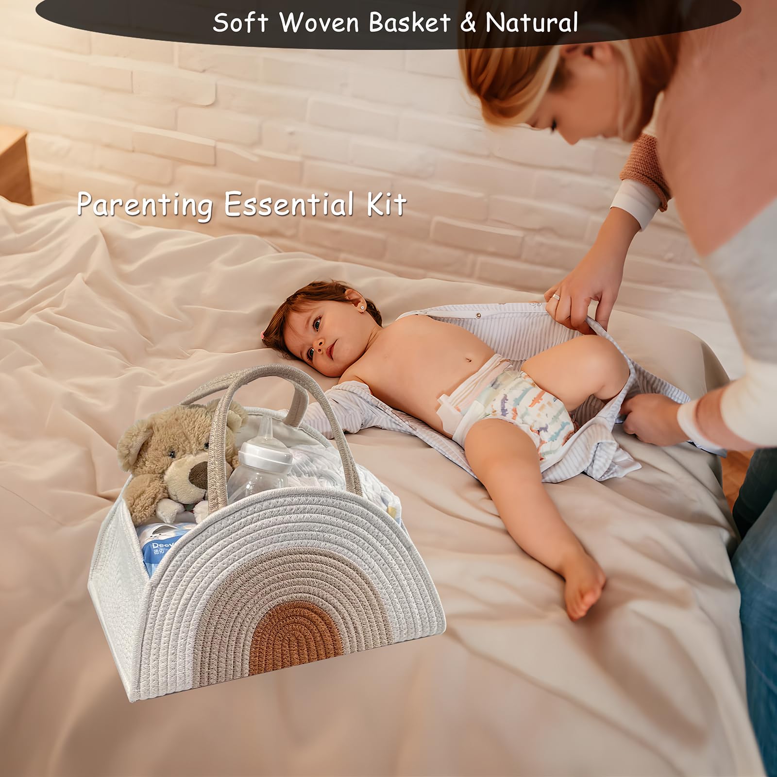 COMFY-HOMI on-the-go caddy works as a diaper bag alternative for cars and nurseries.