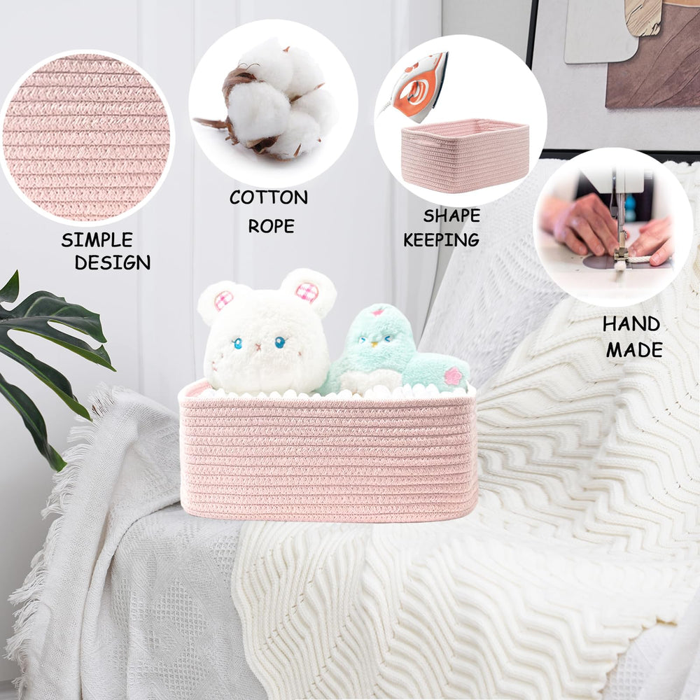 COMFY-HOMI pink gift basket ribbon-ready presentation for gifting