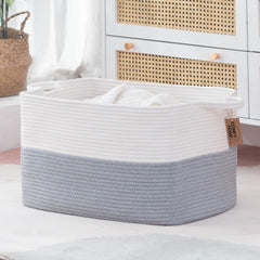 COMFY-HOMI rectangle laundry basket with handles for easy transport.