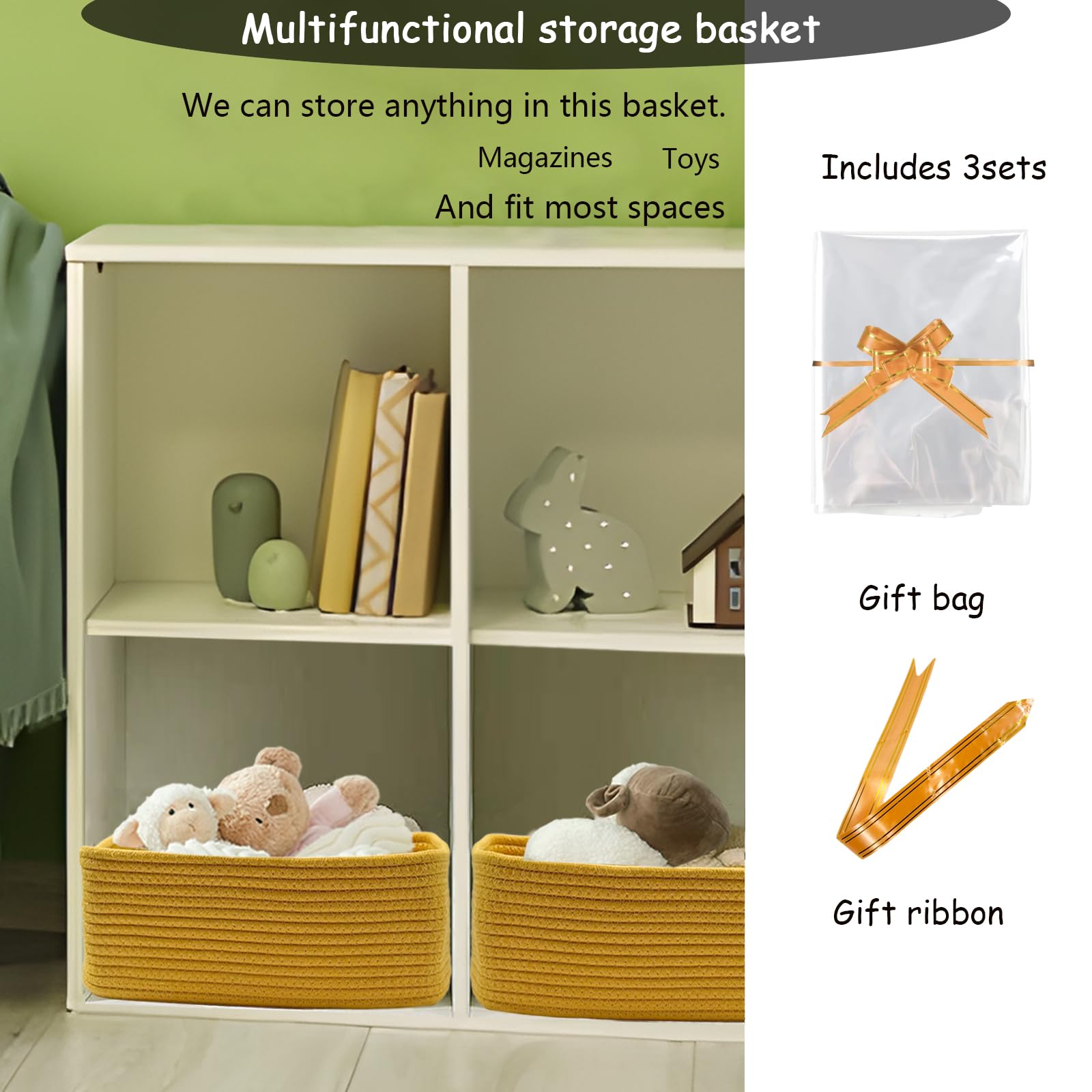 COMFY-HOMI rectangular-space-max-design saves space and fits more items on shelves