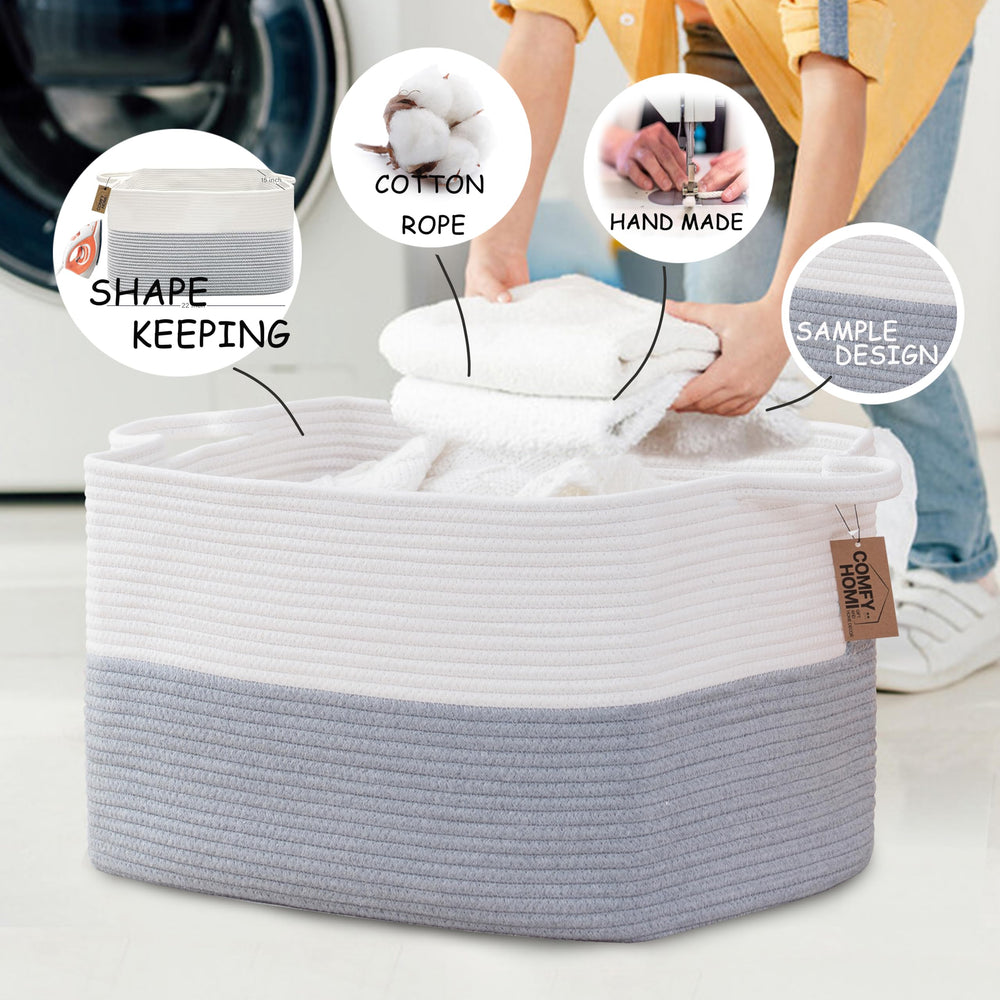 COMFY-HOMI room organization basket suitable for laundry or toys.