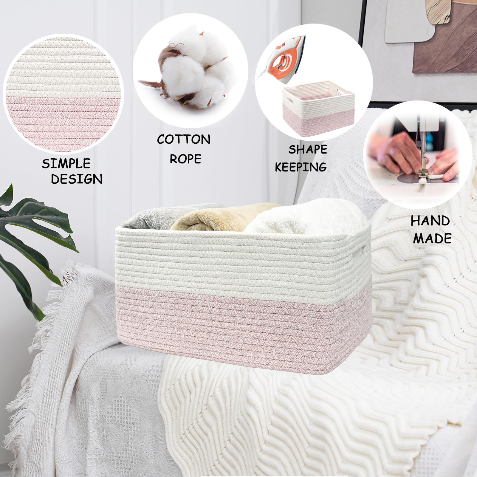 COMFY-HOMI soft-material basket helps prevent scratches and is child-friendly