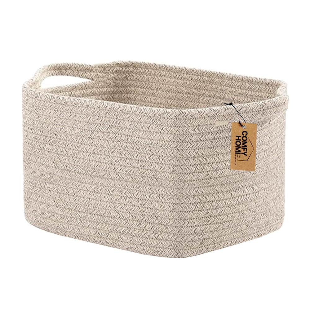 COMFY-HOMI storage basket shelf-display keeps items neatly organized on shelves.