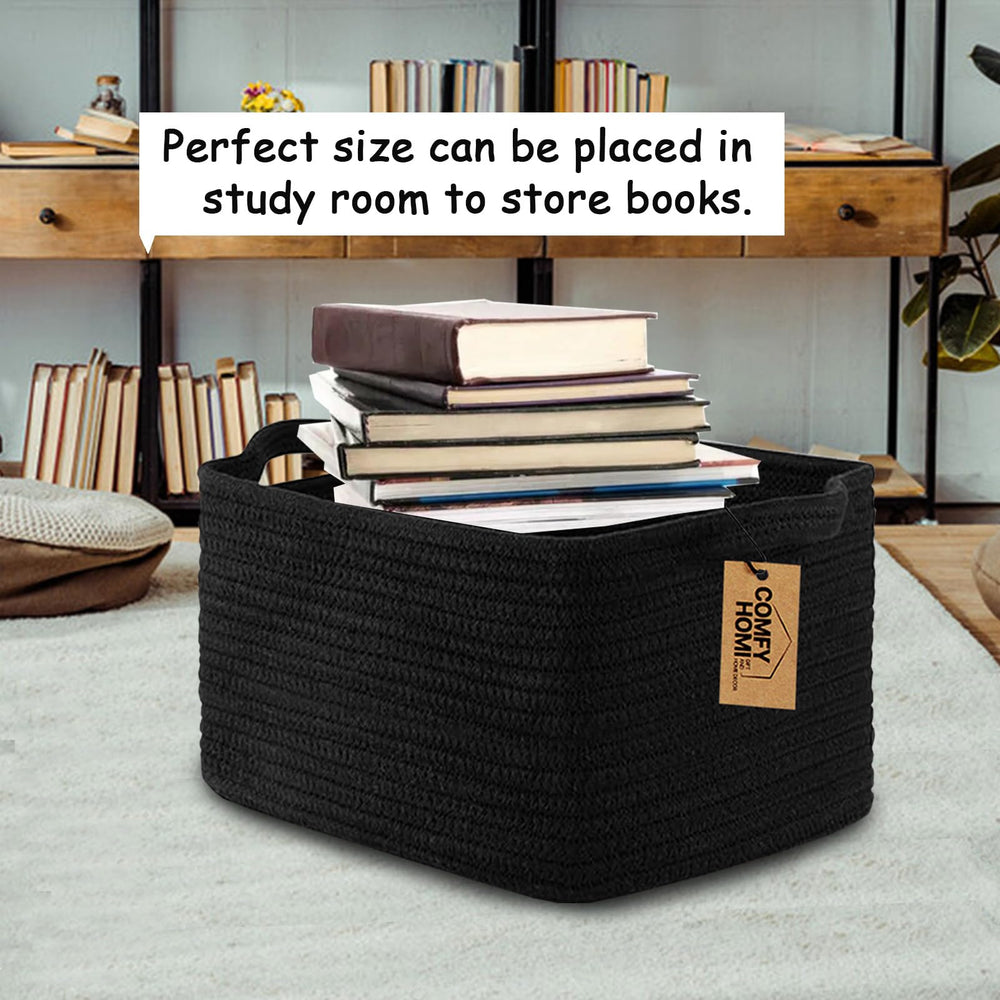 COMFY-HOMI storage basket folded shape showcases flexible storage for small spaces.
