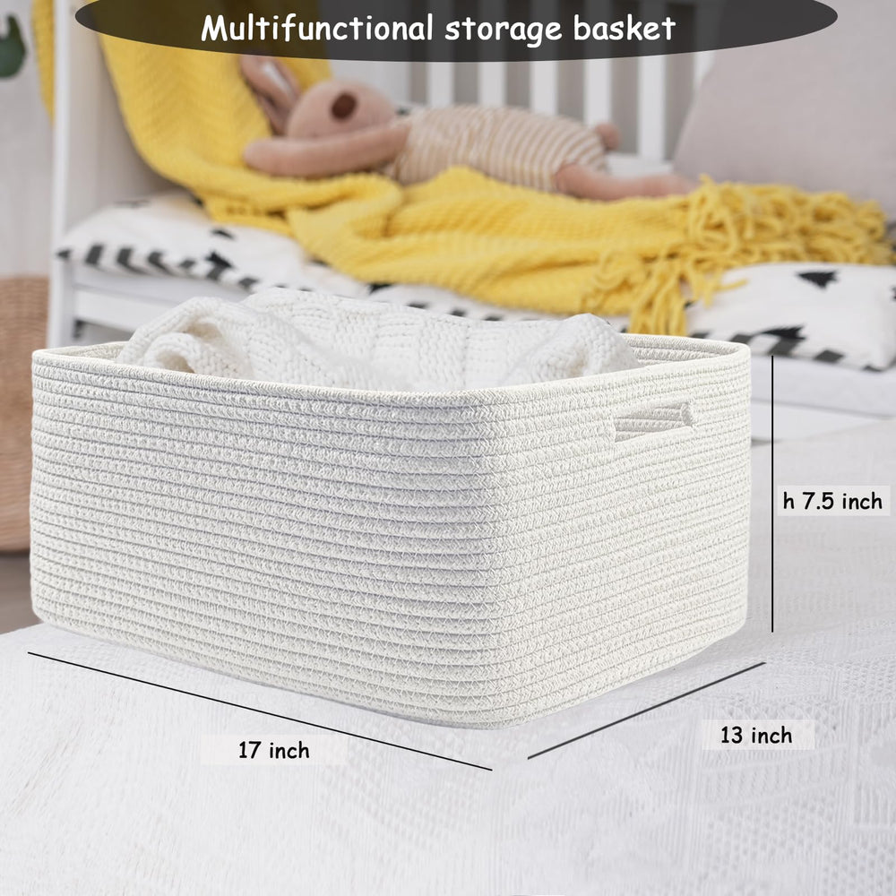 COMFY-HOMI textured-weave closeup in white shows durable, soft material for safe storage.